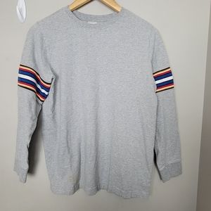Hanna Andersson Stripesleeve Tee Grey Long Sleeve 160/14-16